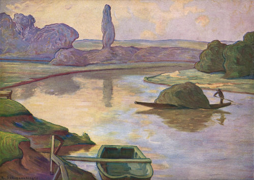 René-Paul Schützenberger (1860-1916) - Islands on the River Rhine near Strasbourg.