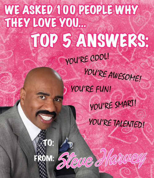 Valentine&rsquo;s Day cards from the Steve Harvey collection.