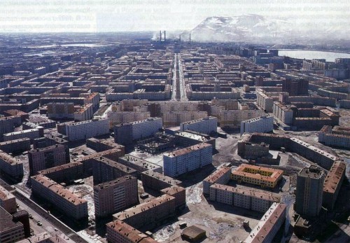 glumshoe:supplyside:Norilsk is an industrial city in Krasnoyarsk Krai, Russia, located above the Arc