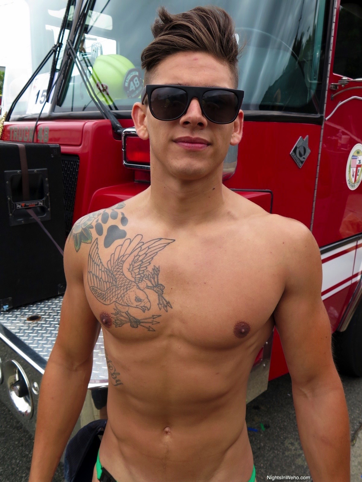 wehonights:  When the 2 straight U.S. Marine Go-Go Boys do their pushups on each
