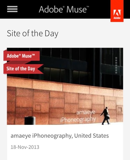 Adobe Muse Site Of The Day November 18, 2013 #iphoneography #chicago #adobe