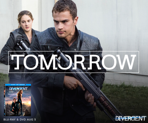 The wait is almost over. Just one more day until Divergent is on Blu-ray and DVD! http://www.divergent-movie.com/