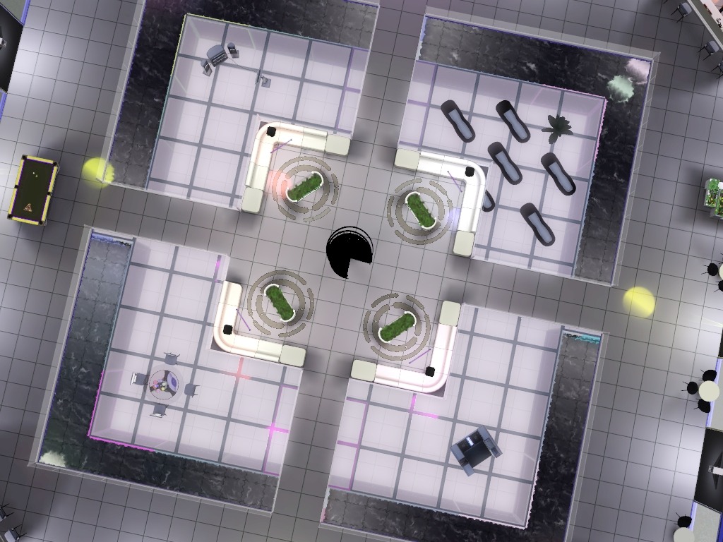 I built a futuristic rainbow rave club! it has see-through glass floors and swimming