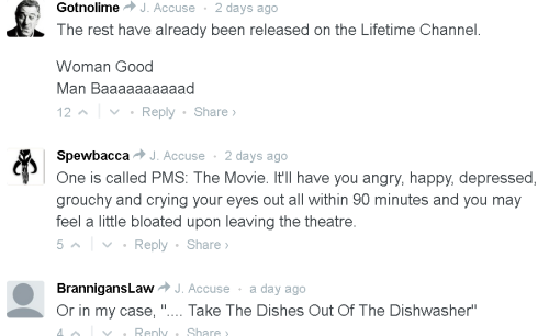 So it turns out the comments section of the Aintitcool news item about an upcoming all-female horror