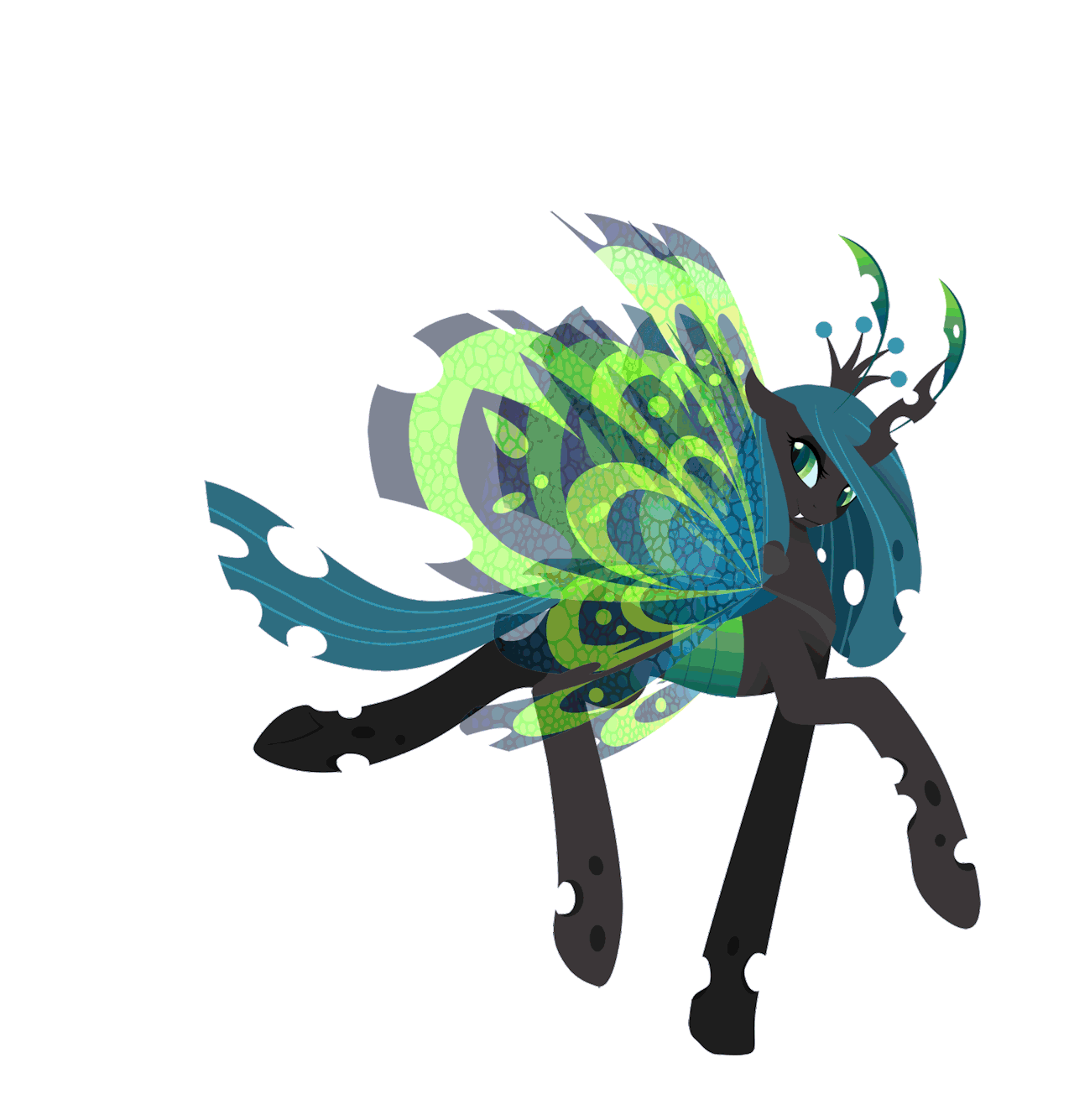 mlpfim-fanart:  Royal Wings - Reflection [Animated] by FuyusFox 
