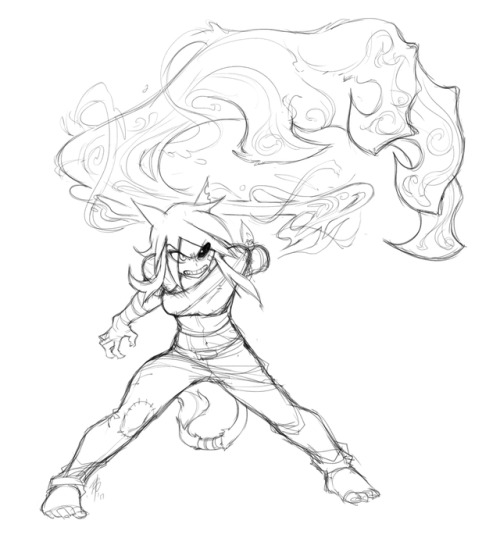 dogbomber:idea where Aberra tries to rid her body of the void but ends up losing her eye and her arm