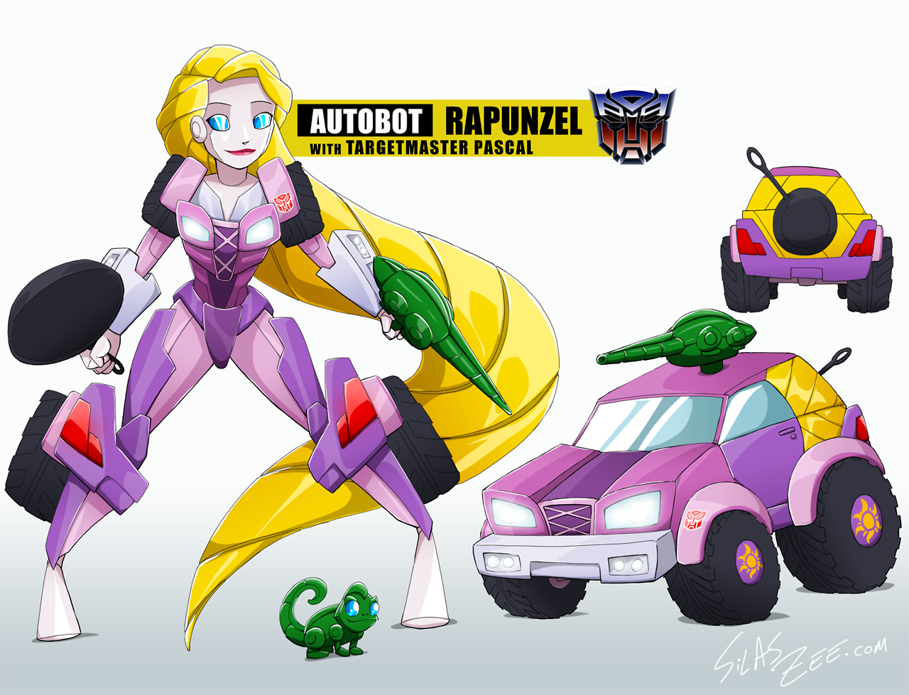 dyemooch:  silaszee:Transformers Targetmaster Disney Princesses because I’m an