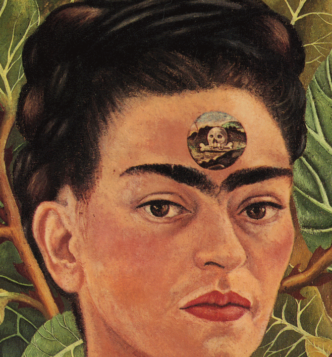  Frida Kahlo - Thinking About Death (detail) 