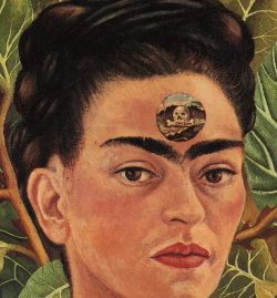  Frida Kahlo - Thinking About Death (detail)