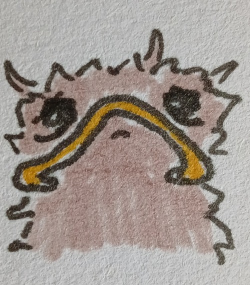 Artistic Rendition Of The Sad Old Man Baby Blackbird That Fell Out Of The Nest In My Garden 