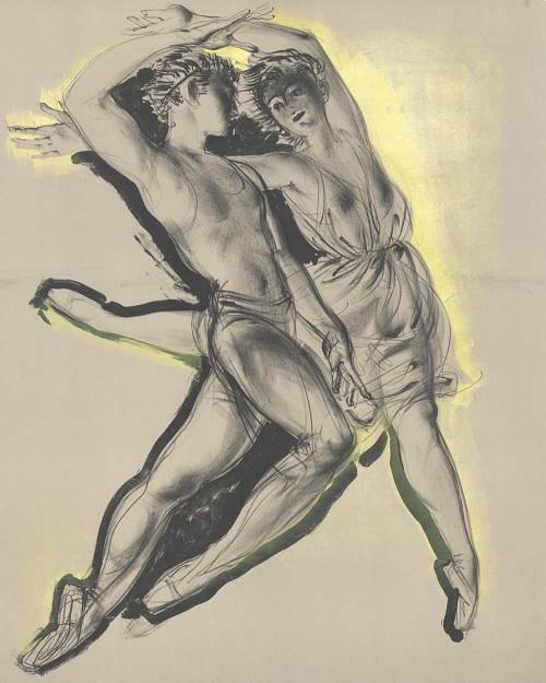amare-habeo:Hans Erni (Swiss, 1909-2015) Les danseurs, N/DWatercolor lithograph, 59.2 x 48.3 cm
