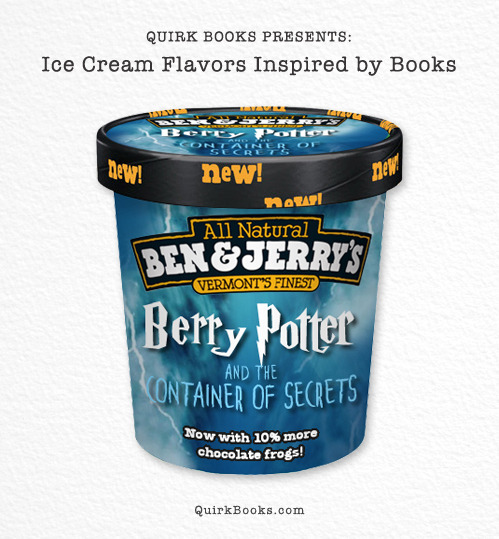 Summer is the perfect time to dig into some books. Er, ice cream.  Via Quirk Books.