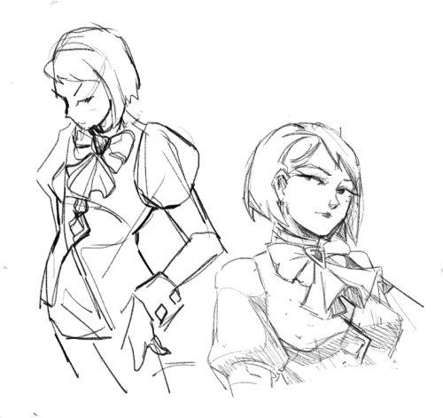 Two sketches of Franziska Von Karma 