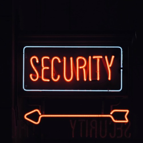 Security, Neon Sign, Portland Union Station, Oregon, 2015.