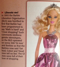 glumshoe: raind0wn:  insanity-and-vanity:  This pleases me  omg i want a barbie that says EAT LEAD, COBRA  I found a video!: 