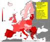 Gini coefficient of European countries as a measure of inequality, 2013-2014.
Data source >>