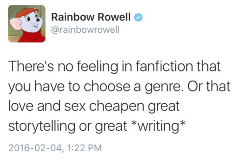 safetypin-louis:I am here for great published authors such as@rainbowrowell praising great unpublish