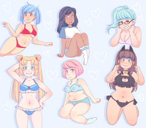 RECENT DOODLES &lt;3 I hope you like them, I really like drawing girls!! 