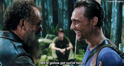 ‘Listen. There’s a refuelling team coming to the north end of the island in three days.’Kong: Skull 