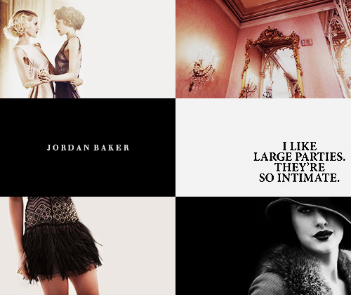 mermaidyke: FEMSLASH AESTHETICS: daisy buchanan &amp; jordan baker   “she was ju