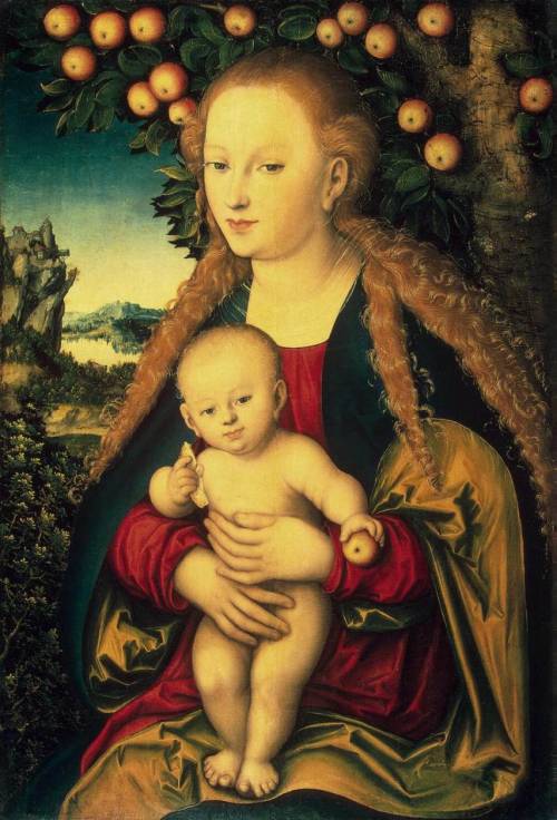Virgin and Child under an Apple Tree, Lucas Cranach the Elder, 1525-30