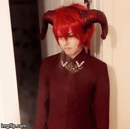 kobrakid23:  Smol, fire-breathing brat.  Halloween night XD I loved this costume