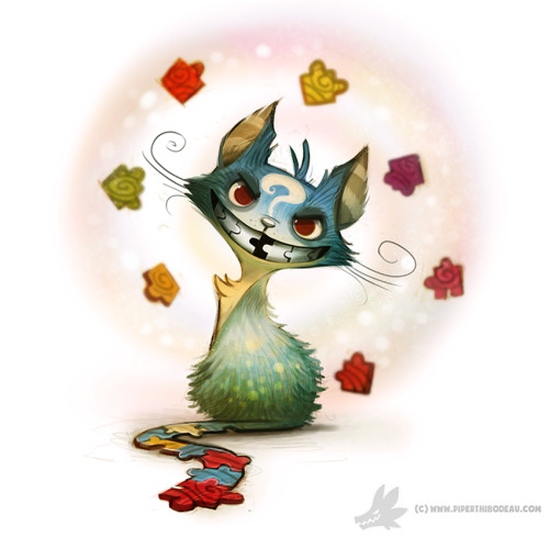 cryptid-creations:Daily Painting #914 - Cheshire Cat by Cryptid-Creations Time-lapse, high-res and W