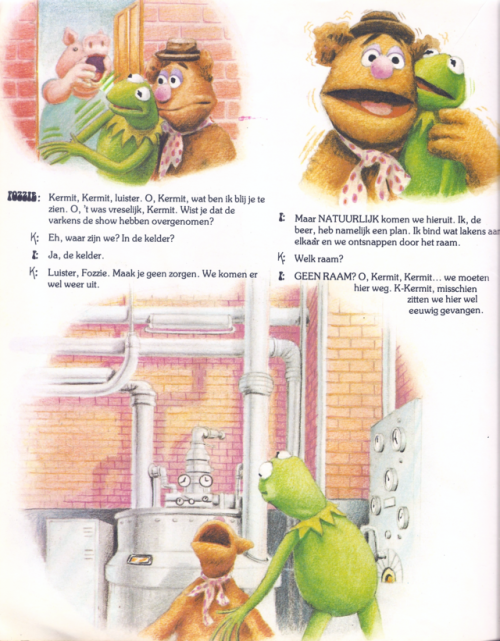 Another day, another scan from my ol’ The Muppet Show Book.Pigs are taking over. Behold the decidedl