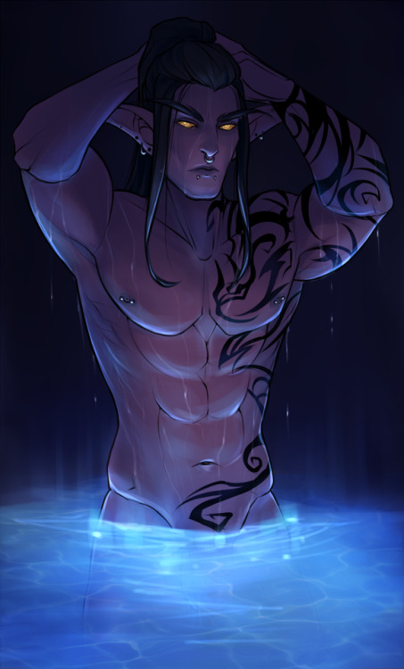 ammatice: Illidan Stormrage. Young.Don’t ask me why does he looks like this, just ¯\