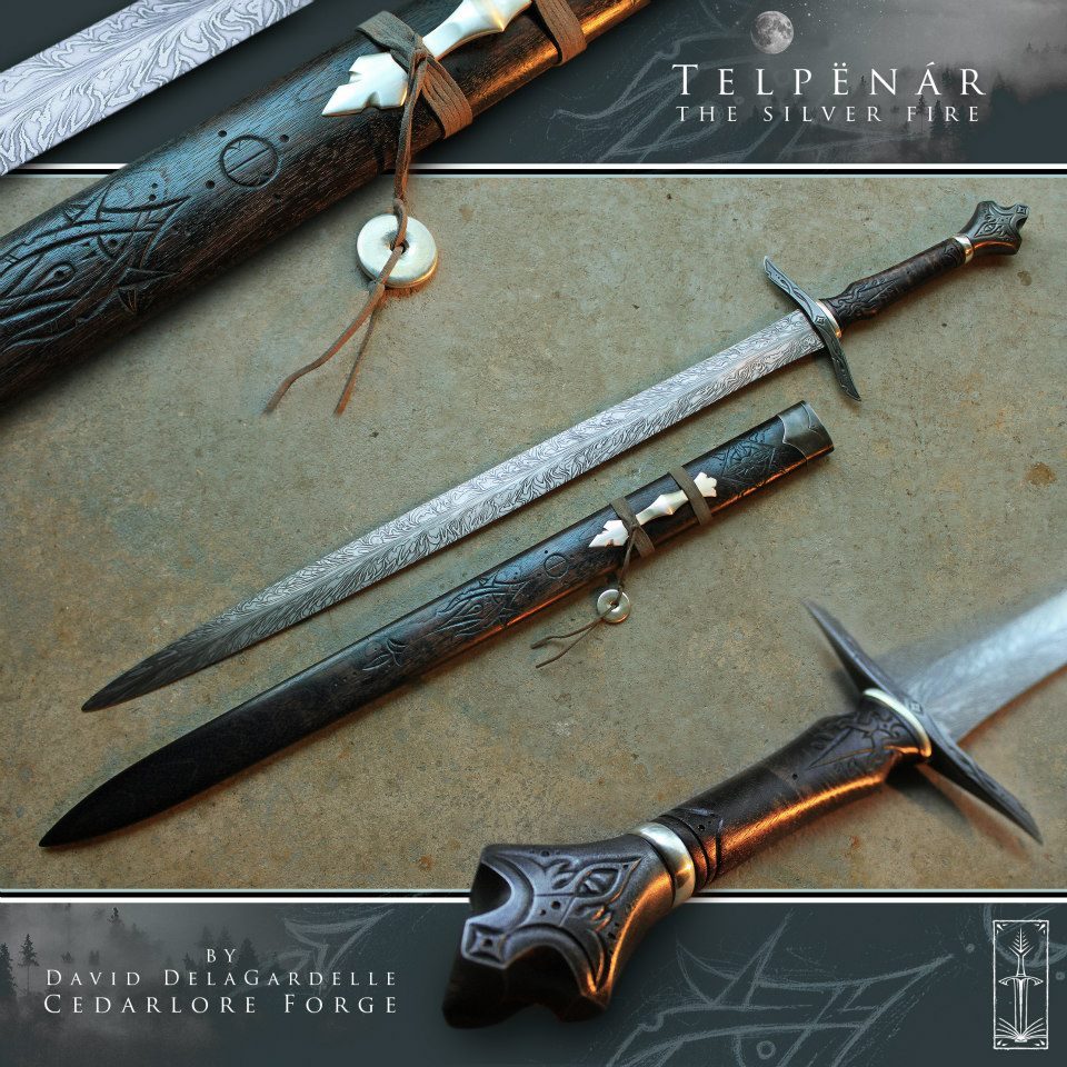 art-of-swords:  Handmade Swords - Telpënár - the Silver Fire Maker: David DelaGardelle