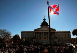 darkproverbs:  kateoplis:  “Wednesday night, a white man walked into a historically black church in Charleston, South Carolina, and shot nine parishioners. Today, a Confederate flag is flying on the grounds  of the South Carolina statehouse in Columbia