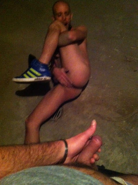 yoloswagto:  Getting stomped on and made to roll around in the dirty basement… Just like the worthless slut I am!