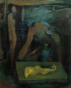 salvadordali-art:  Seated Figure Contemplating