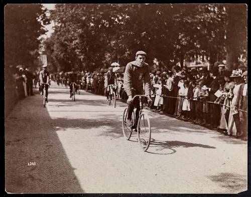 vintageeveryday: Pictures of uniformed bicyclists in a parade along a bicycle path in Coney Island, 