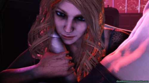 Kate Denson from Dead by DaylightNote: None of the Dead by Daylight models have any nude models done for them, hence why with Kate all I can really do is a blowjob scene unless I do some serious model hacking, and even then she wouldn’t have her tattoos.