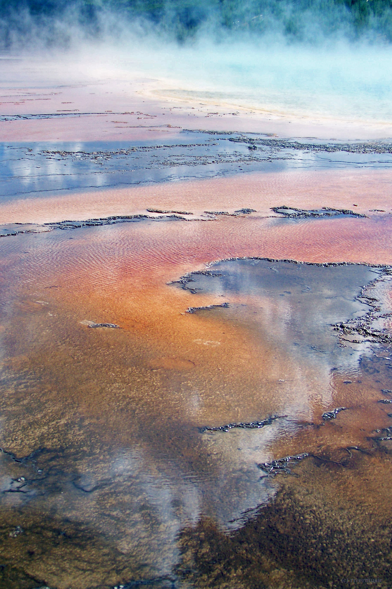 Grand Prismatic Spring reflecting the summer sky, Yellowstone National Park
by riverwindphotography, 2015