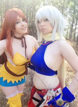 nsfwfoxydenofficial:  Bakuretsu Tenshi….Crazy burst angel~ Some quick NSFW selfies of me and @usatame as Jo and Meg from burstangel. &lt;3 This set will be potentially for @cosplaydeviants. &lt;3 Oh and happy #thighhighthursday! c: 