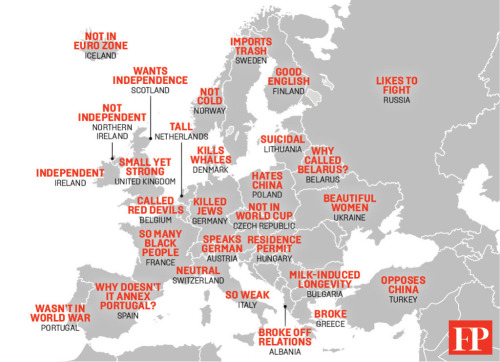 ad-libitum: Foreign Policy has plotted the most common Chinese-language Baidu query for each Europea