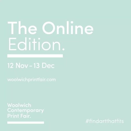 Going live today @woolwichcontemporaryprintfair ’s online edition! I’m exhibiting my etching ‘Alying