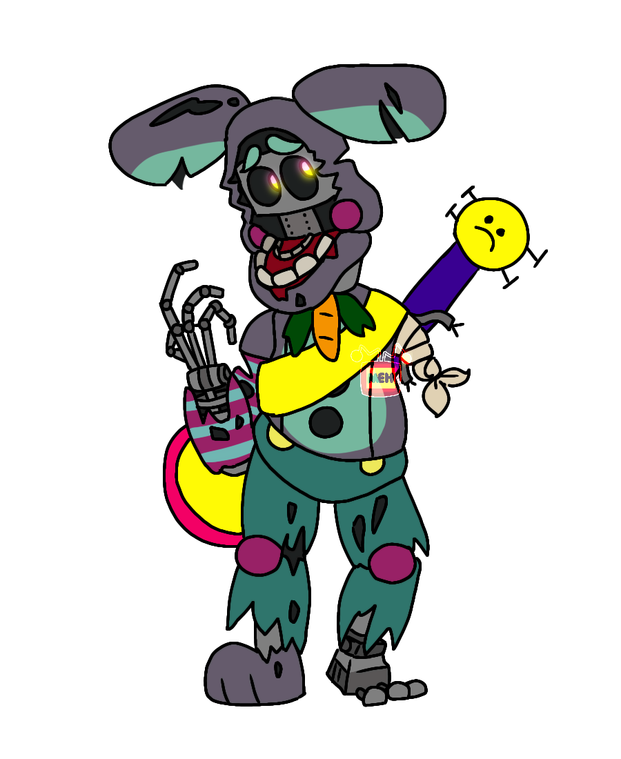 I'd made a more terrifying design of withered Bonnie : r/fivenightsatfreddys