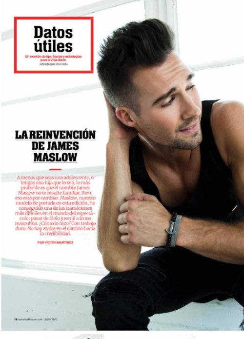 rusher-drivermom: The @jamesmaslow in Men’s Health magazine   💪😊🎶💙👍 