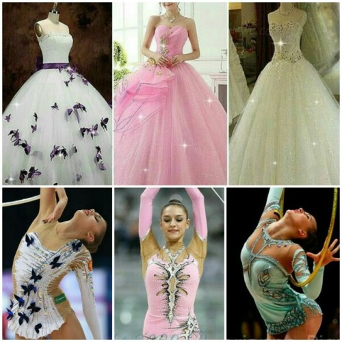 More fashion x rhythmic gymnastics found the dress collection on Instagram and tried to find similar