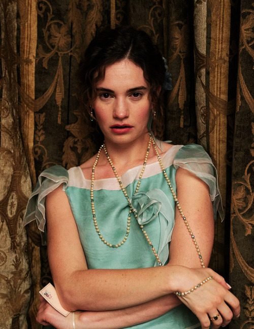 Lily James photographed for The Pursuit of Love (2021) 