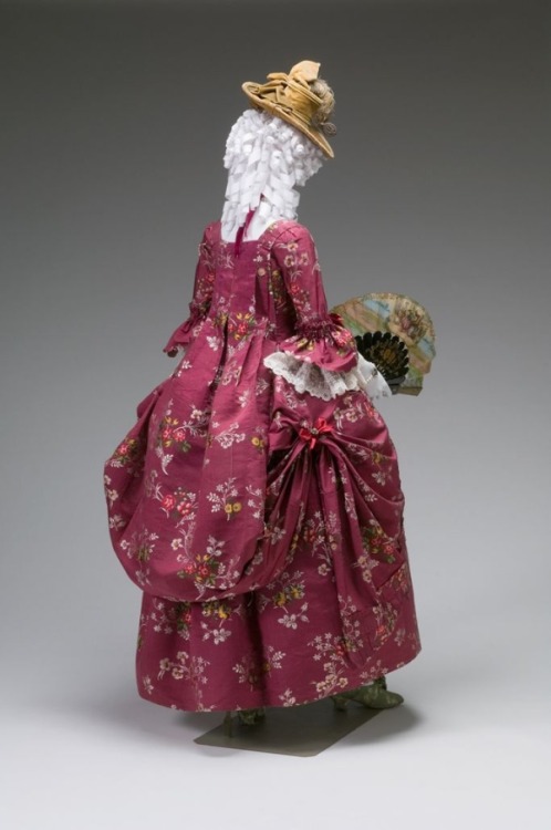Robe à la Francaise, front and dressed à la Polonaise back, 1770-1780