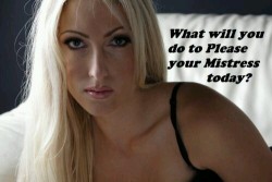 tonitheblonde:“Mistress Toni demands a response to the question!”