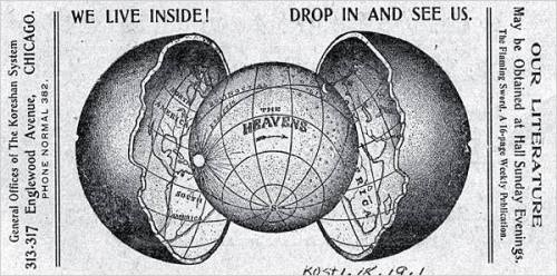 The &lsquo;hollow earth theory&rsquo;, a staple of archaic science fiction, suggests that worlds bey