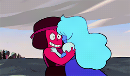 giffing-su:  Steven Universe Challenge (By Mod H): OTPs [1/4] - Ruby and Sapphire“You