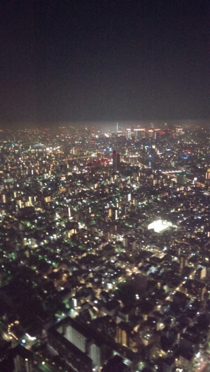 A few pics from Tokyo Skytree! The third one even shows the beautiful crescent moon we had today. Sa