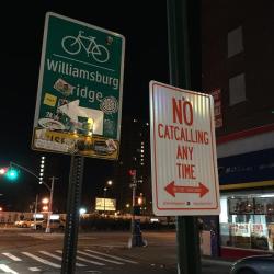 immikegroves:  micdotcom:  These brilliant “No Catcalling” signs are popping up around NYC   I saw one of these in philly but they removed them all