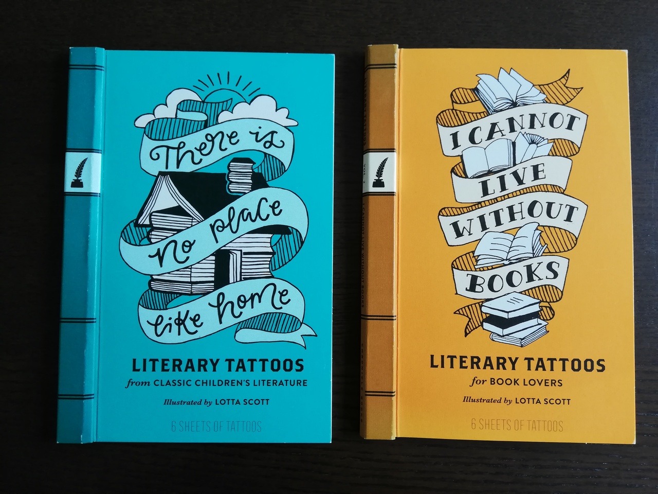 Minimalist Book Temporary Tattoo - Set of 3 – Little Tattoos